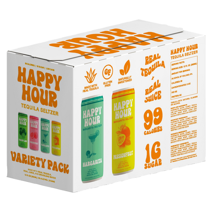 Happy Hour Tequila Seltzer Variety Pack 8pk 12oz Can 5.0% ABV