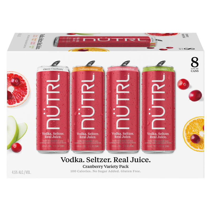 NUTRL Vodka Cranberry 8pk 12oz Can 4.5% ABV