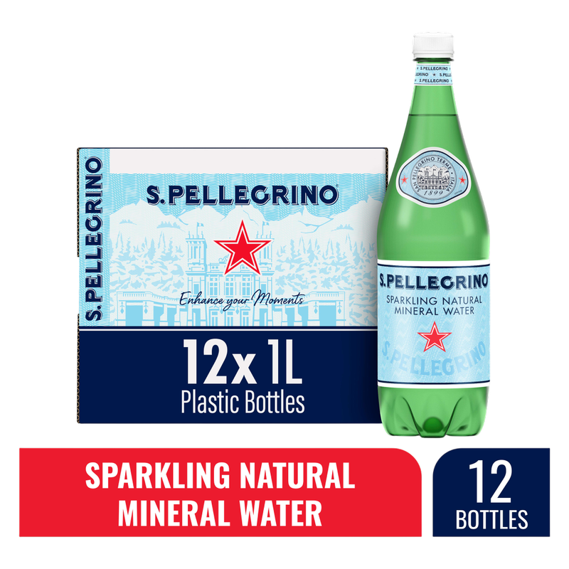 San Pellegrino Sparkling Water 12pk 1L Btl