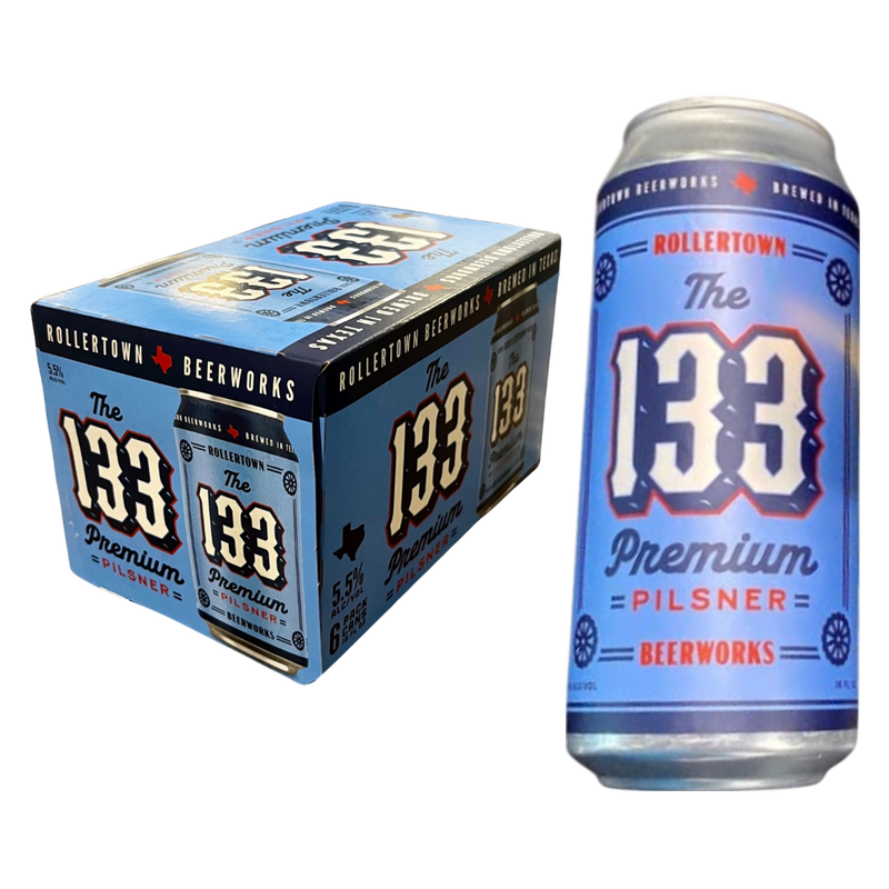 Rollertown The 133 Premium Pilsner 6pk 12oz Can 5.5% ABV