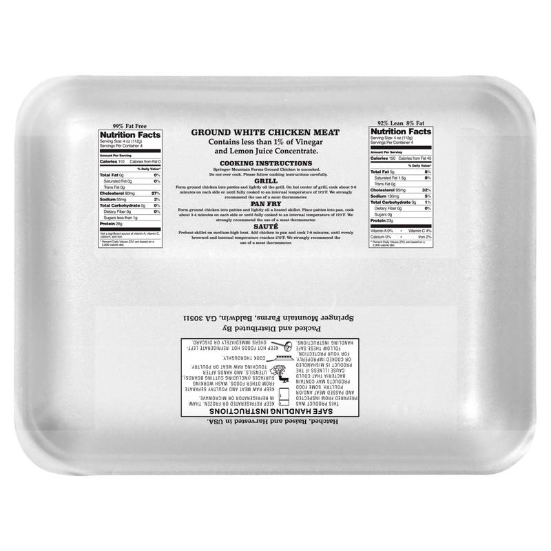 Ground Chicken 92% Lean - 16oz