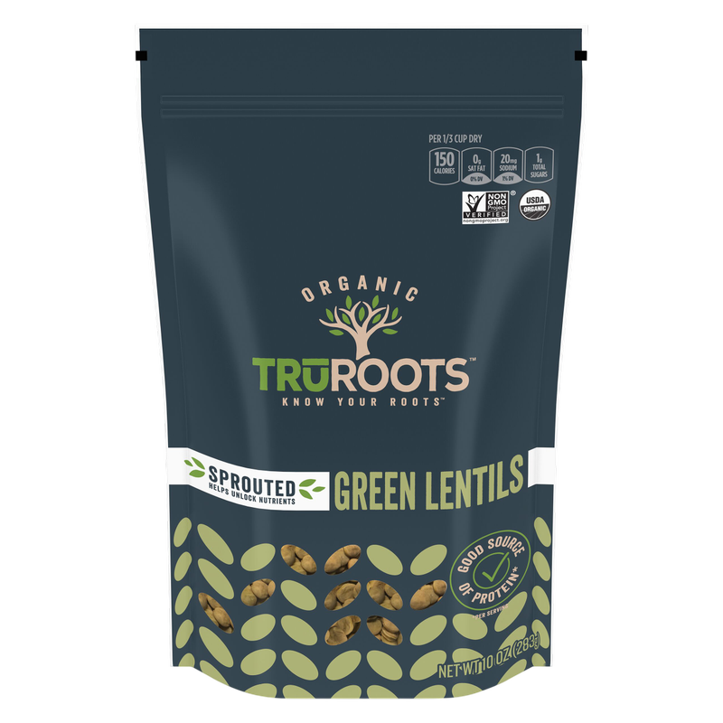 TruRoots Organic Green Sprouted Lentils 10oz