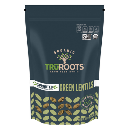 TruRoots Organic Green Sprouted Lentils 10oz