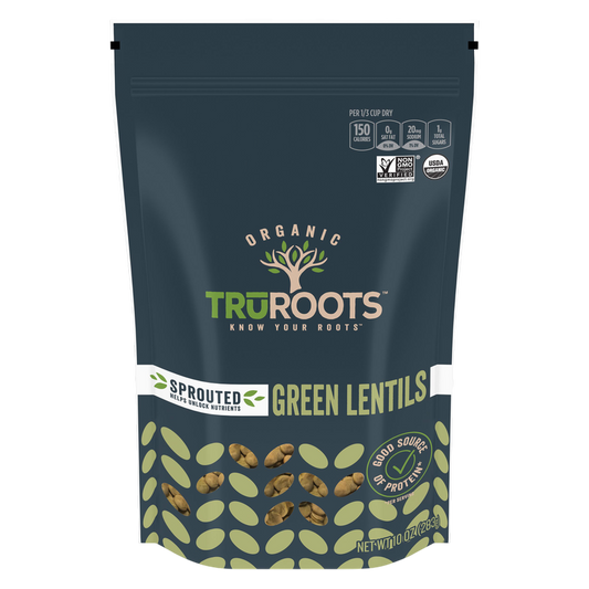 TruRoots Organic Green Sprouted Lentils 10oz