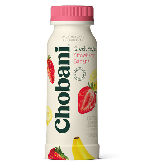 Chobani Strawberry Banana Greek Style Yogurt Drink - 7oz