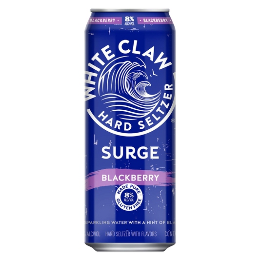 White Claw Hard Seltzer Surge Blackberry Single 16oz Can 8% ABV
