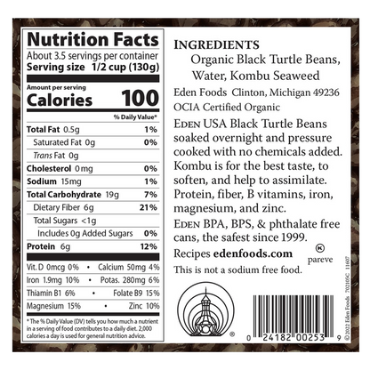 Eden Foods Organic Black Beans 15oz