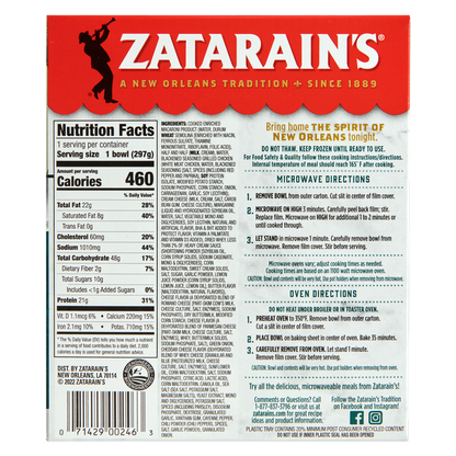 Zatarain's Blackened Chicken Alfredo Frozen Dinner, 10.5 oz