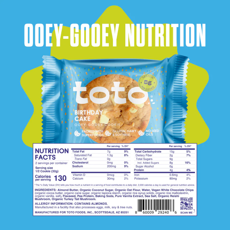 Toto Birthday Cake Cookie, 2.25 oz