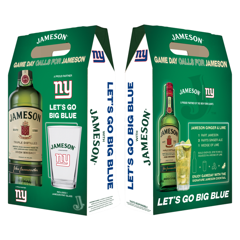 Jameson Irish Whiskey 750ml NYG Gift Set