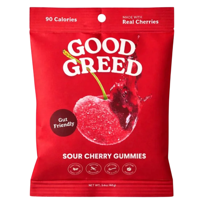 Good Greed Sour Cherry Gummies, 1.4 oz