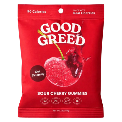Good Greed Sour Cherry Gummies, 1.4 oz