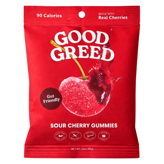 Good Greed Sour Cherry Gummies, 1.4 oz