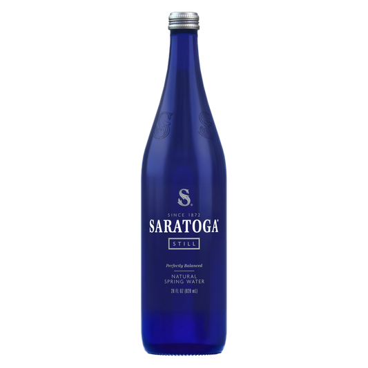 Saratoga Springs Still Spring Water 28oz Glass Bottle