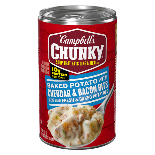 Campbell’s Baked Potato with Cheddar and Bacon Bits Chunky Soup, 18.8oz