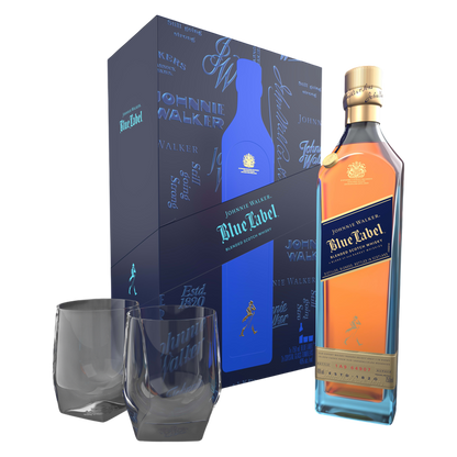 Johnnie Walker Blue Label Scotch Gift Set 750ml (80 Proof)