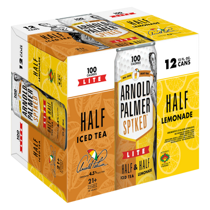 Arnold Palmer Spiked Half & Half Lite Beer 12pk 12oz Can 4.5% ABV