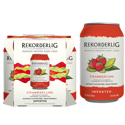 Rekorderlig Strawberry Lime Cider 4pk 11.2oz Can 4.5% ABV