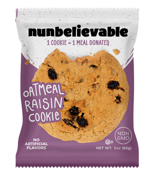 Nunbelievable Oatmeal Raisin Artisanal Cookie 3oz