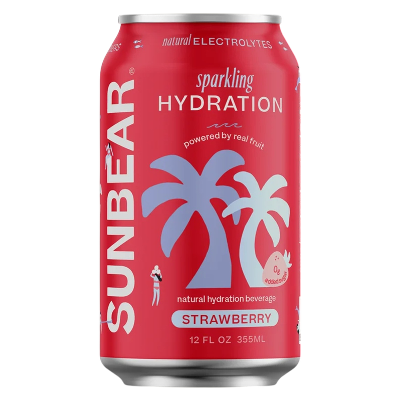 Sunbear Sparkling Hydration Strawberry 12oz