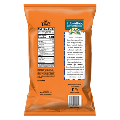 Hawaiian Luau BBQ Kettle Style Potato Chips 7.5oz
