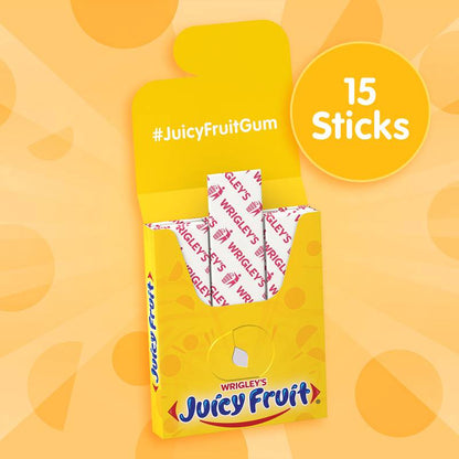 JUICY FRUIT Original Bubble Gum, Single Pack, 15 Stick