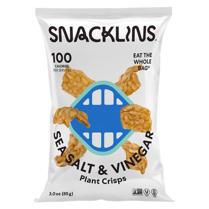 SNACKLINS Sea Salt & Vinegar Plant Crisps, 3oz
