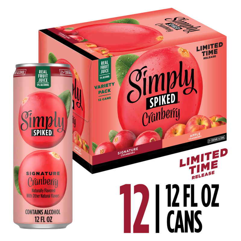 Simply Spiked Cranberry 12pk 12oz Cans 5% ABV