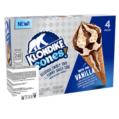 Klondike Classic Vanilla Ice Cream Cone 4ct