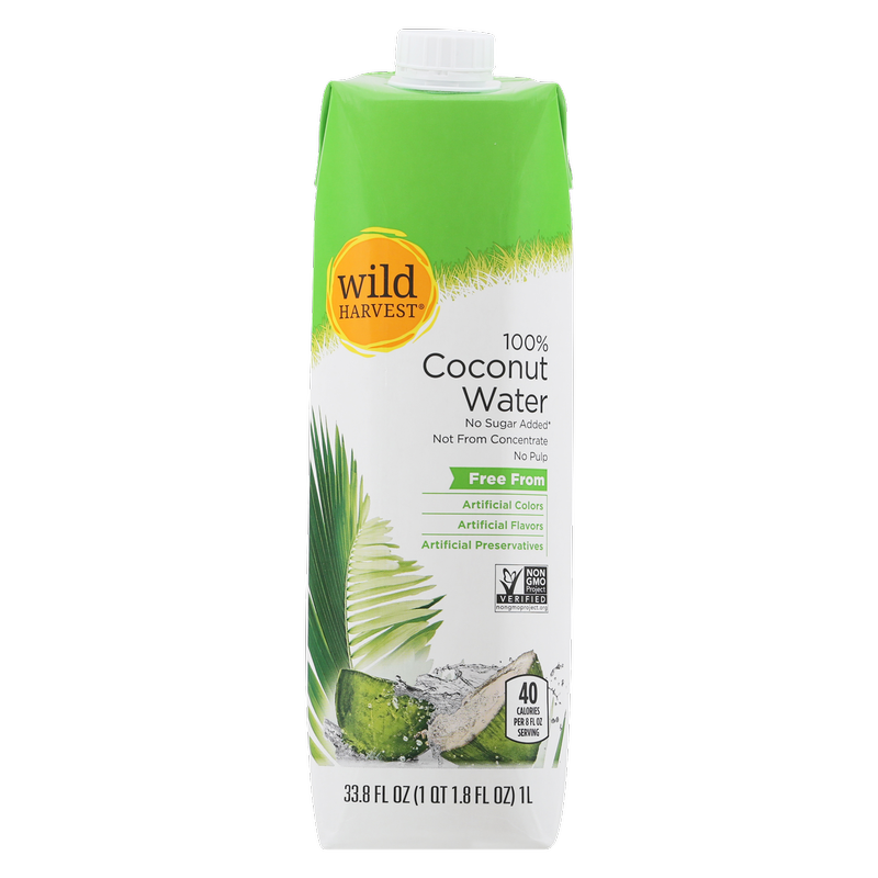 Wild Harvest Coconut Water 33.8oz Ctn