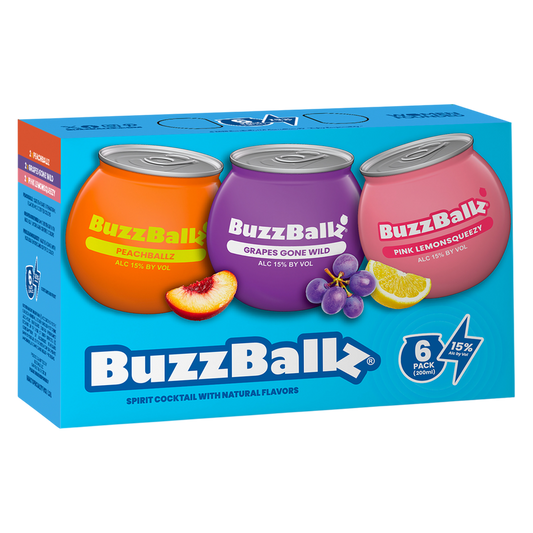 Buzzballz Fruity Variety Pack 6pk 200ml