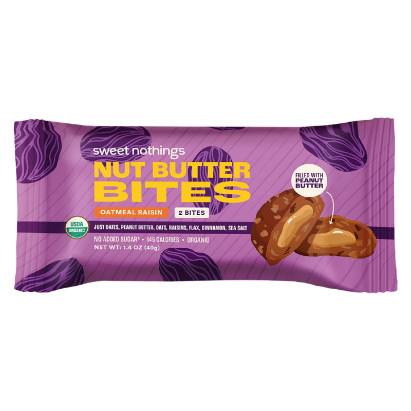 Sweet Nothings Oatmeal Raisin Nut Butter Bites, 1.4oz