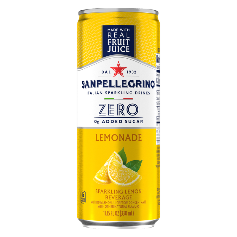 San Pellegrino Zero Sugar Lemonade Italian Sparkling Drink 6pk 11.15oz Btl