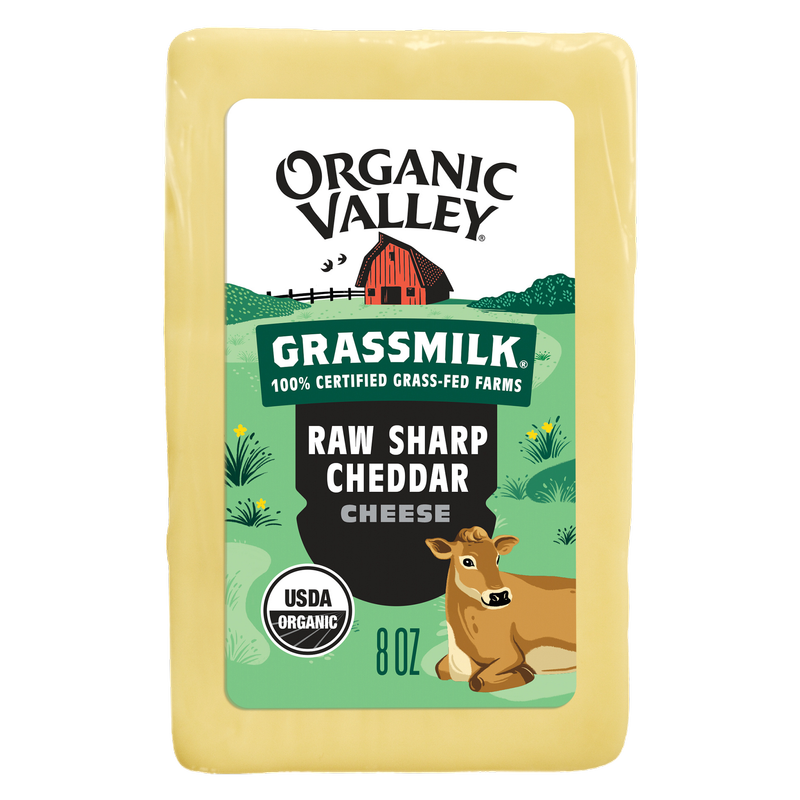 Organic Valley Grassmilk Raw Sharp Cheddar Cheese - 8oz