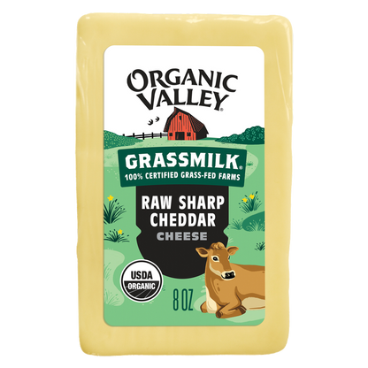 Organic Valley Grassmilk Raw Sharp Cheddar Cheese - 8oz