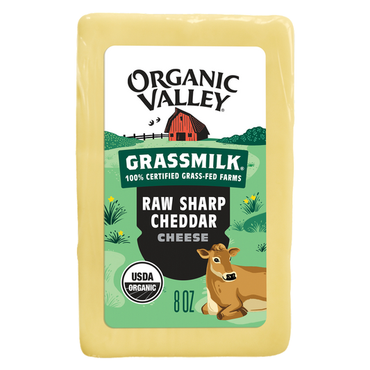 Organic Valley Grassmilk Raw Sharp Cheddar Cheese - 8oz
