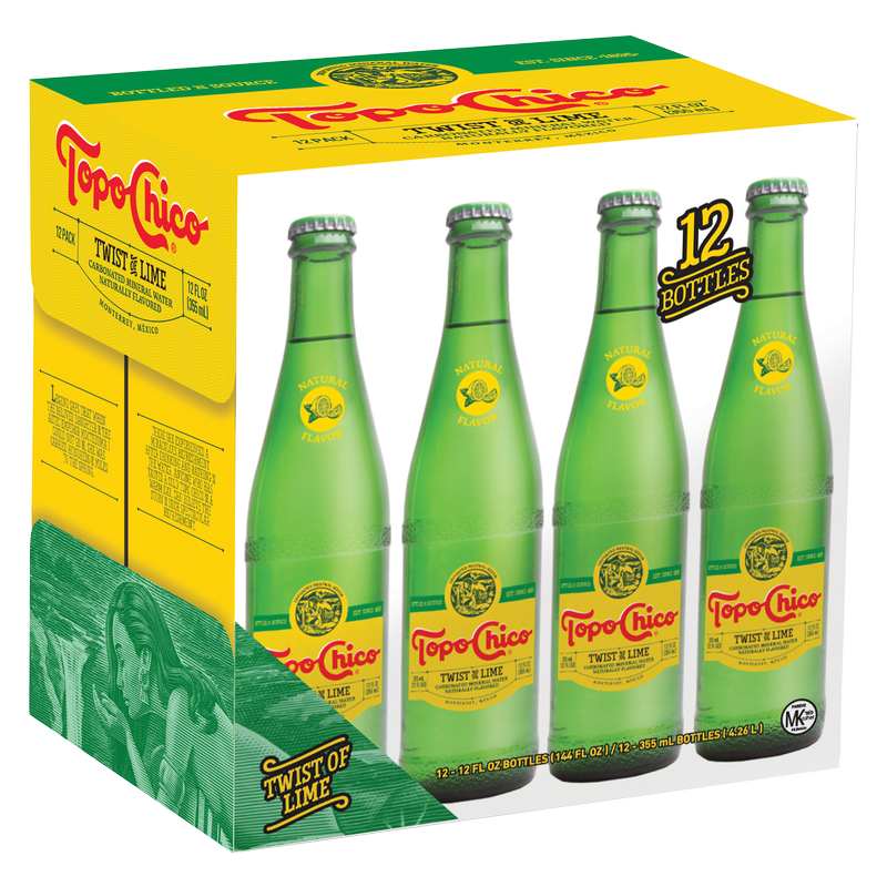 Topo Chico Lime 12pk 12oz Glass Bottle- XL