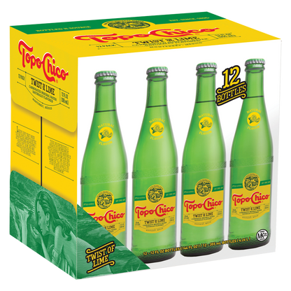 Topo Chico Lime 12pk 12oz Glass Bottle- XL