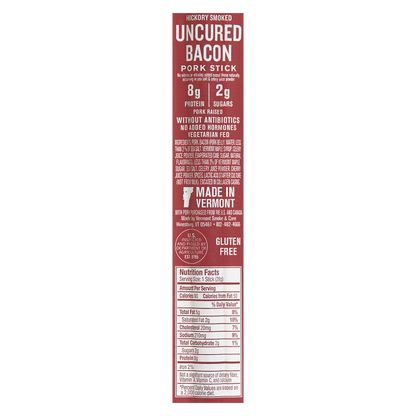 Vermont Smoke & Cure Uncured Pork Bacon Stick 1oz