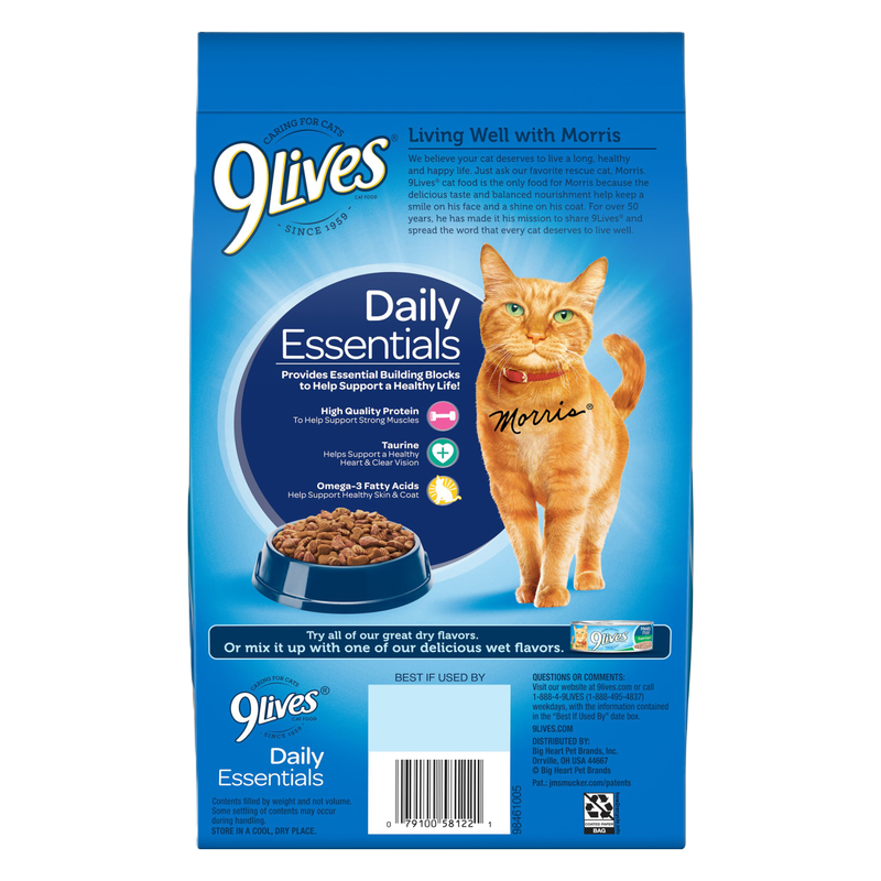 9Lives Daily Essentials Dry Cat Food, 3.15-Pound Bag