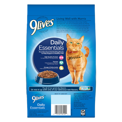 9Lives Daily Essentials Dry Cat Food, 3.15-Pound Bag