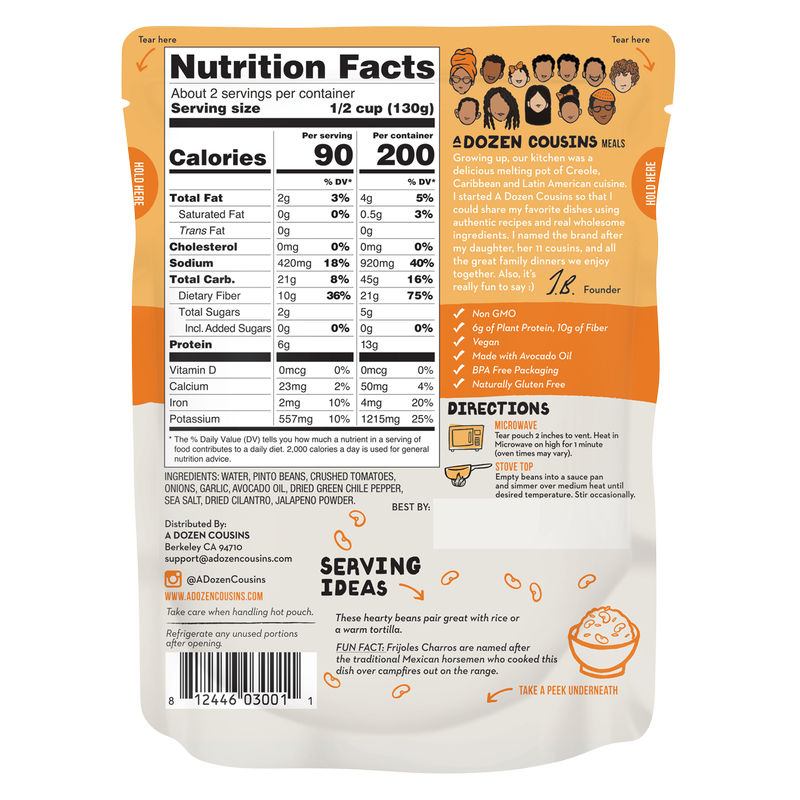 A Dozen Cousins Mexican Pinto Beans 10oz