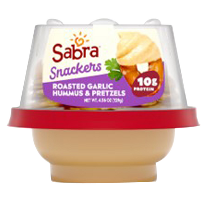 Sabra Roasted Garlic Hummus with Pretzels - 4.56oz