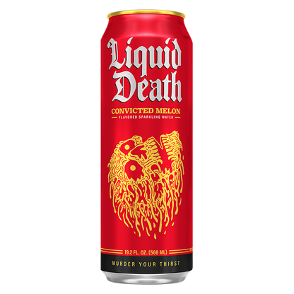 Liquid Death Convicted Melon Sparkling Water 8pk 19.2oz King Size Cans