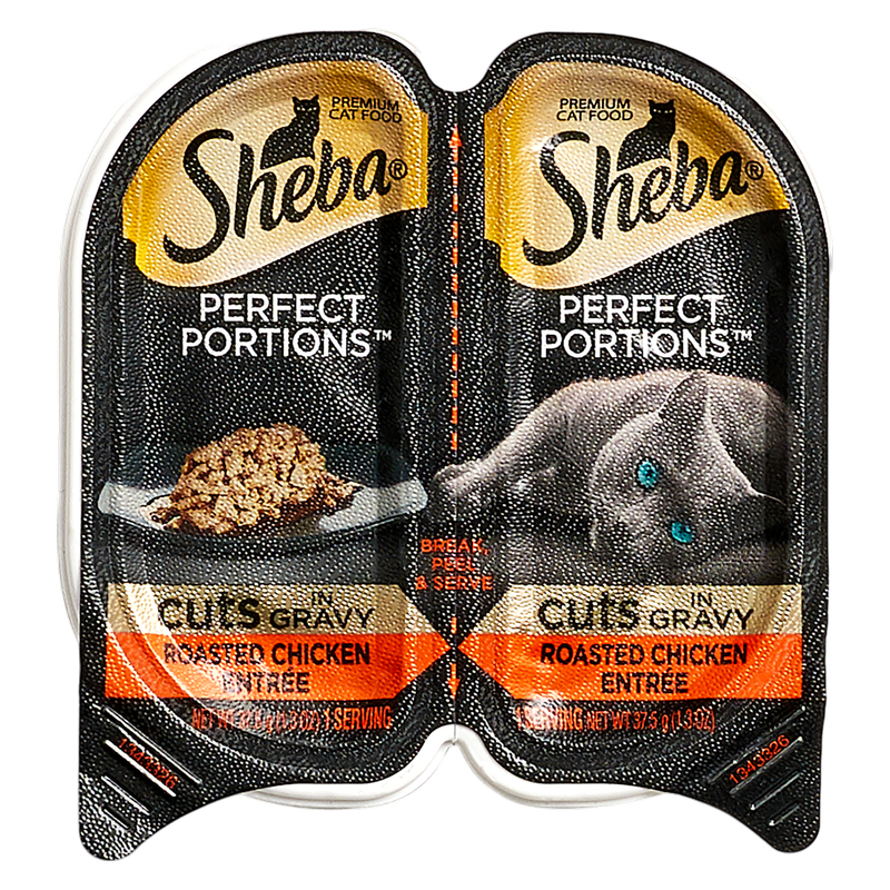 Sheba Perfect Portions Trays in Gravy Roasted Chicken Wet Cat Food 2.6oz