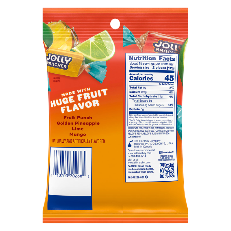 Jolly Rancher Hard Candy Tropical, 6.5 oz