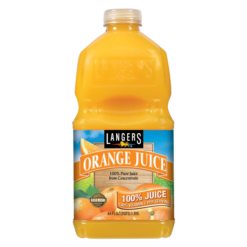 Langers 100% Orange Juice With Vitamin C 64oz Btl