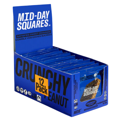 Mid-Day Squares Crunchy Peanut Functional Snack Bar Case12 CT