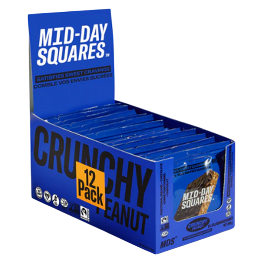 Mid-Day Squares Crunchy Peanut Functional Snack Bar Case12 CT