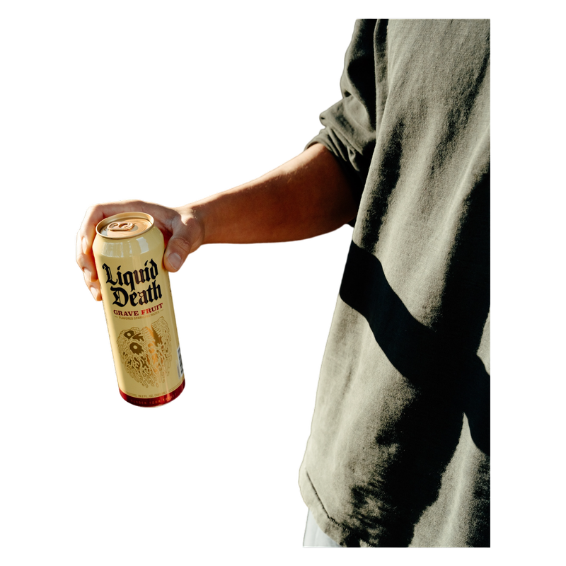 Liquid Death Sparkling Water Grave Fruit 19.2oz King Size Can